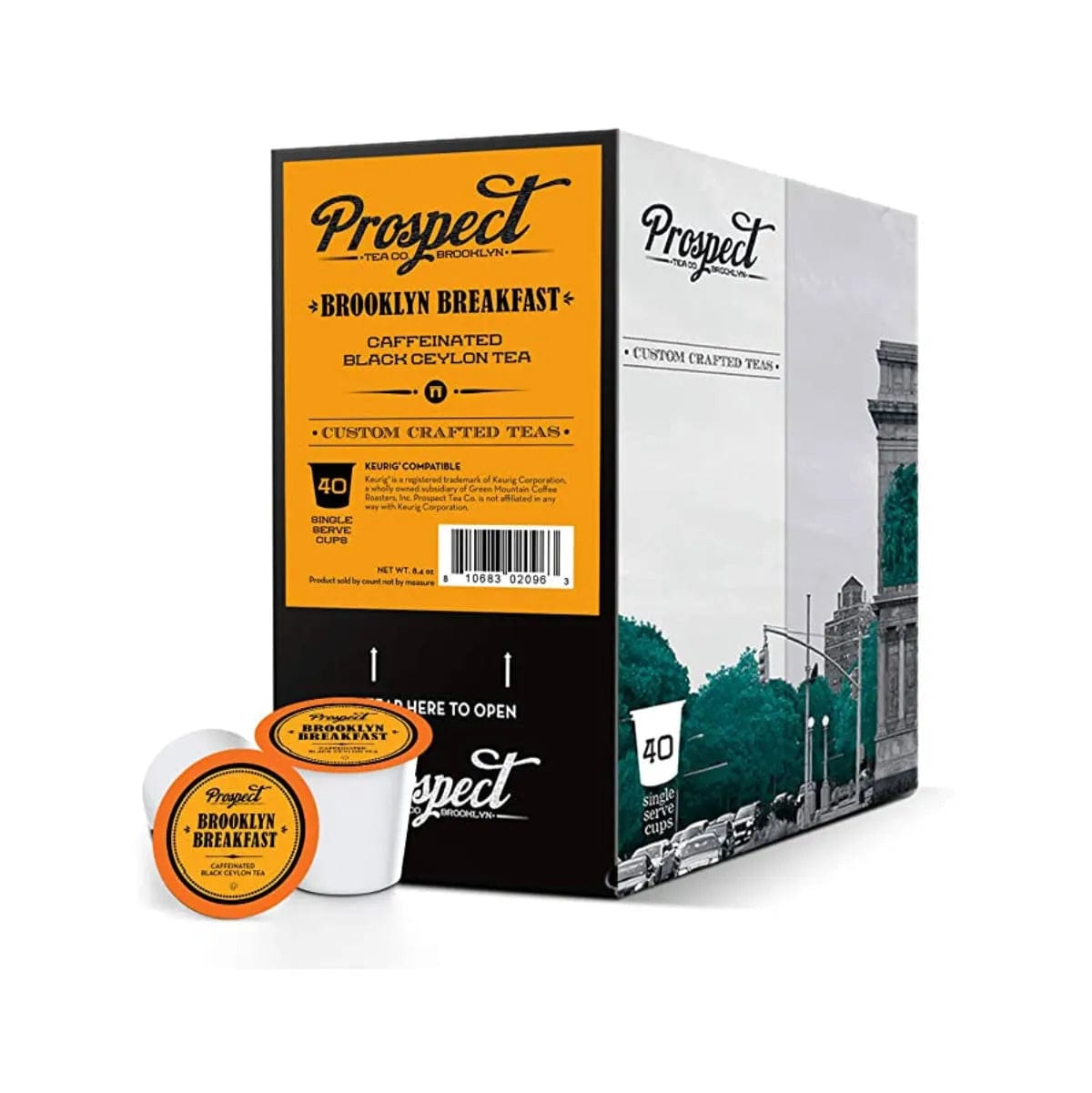 Prospect Tea Brooklyn Breakfast Single-Serve Pods (Box of 40) K-Cups Prospect Tea