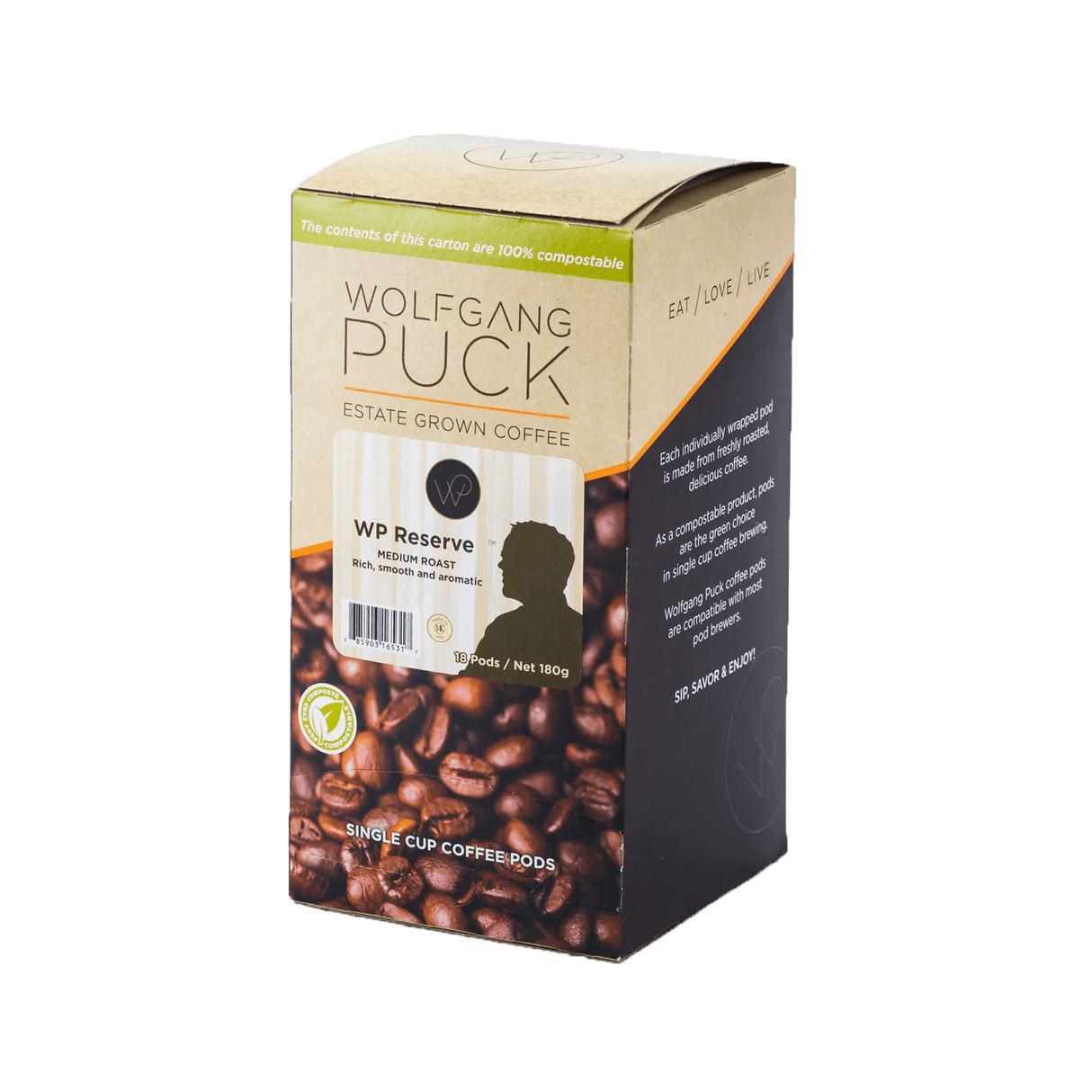 Wolfgang Puck Chef’s Reserve Colombian Pods Soft Coffee Pods Wolfgang Puck