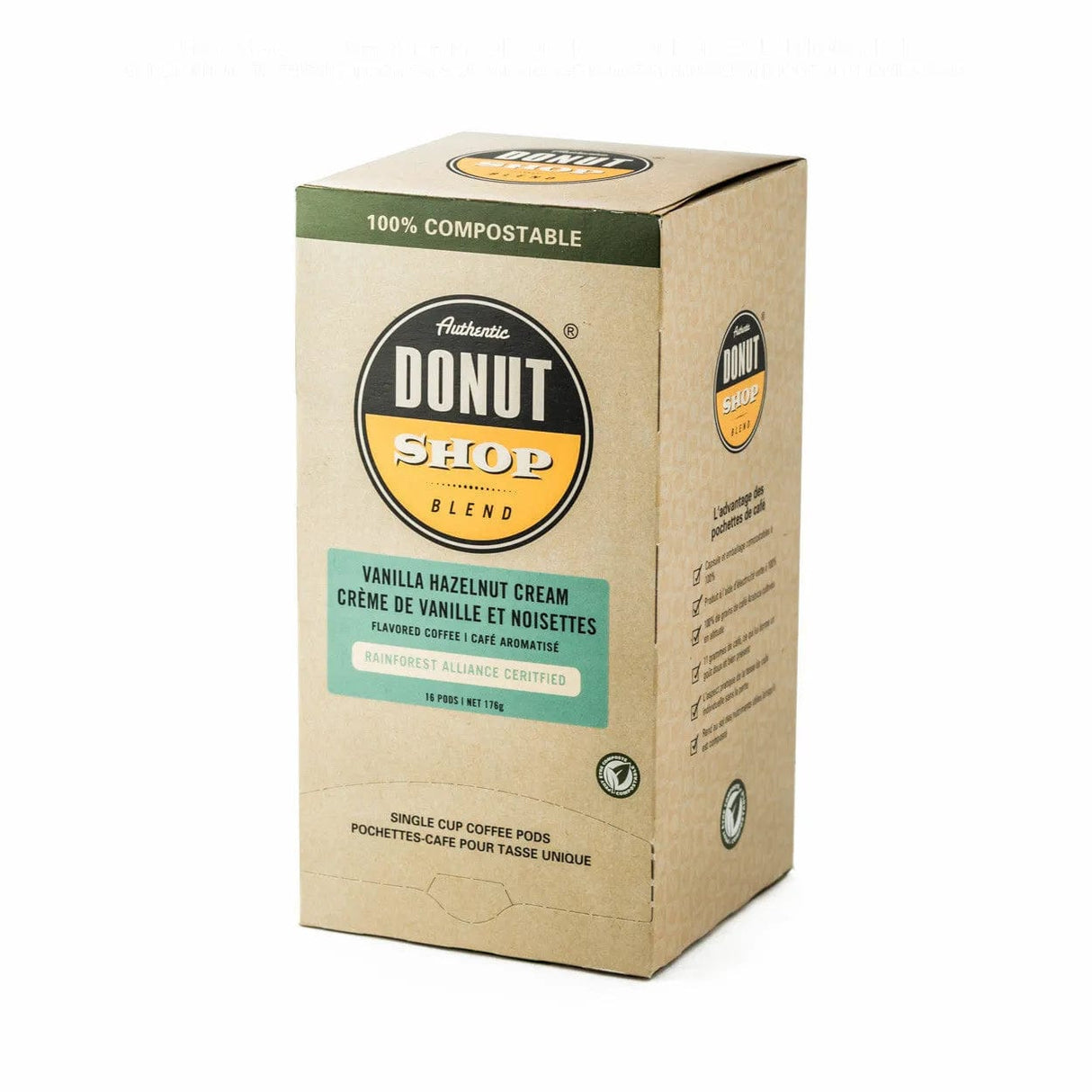 Authentic Donut Shop: Vanilla Hazelnut Cream Pods Soft Coffee Pods Authentic Donut Shop