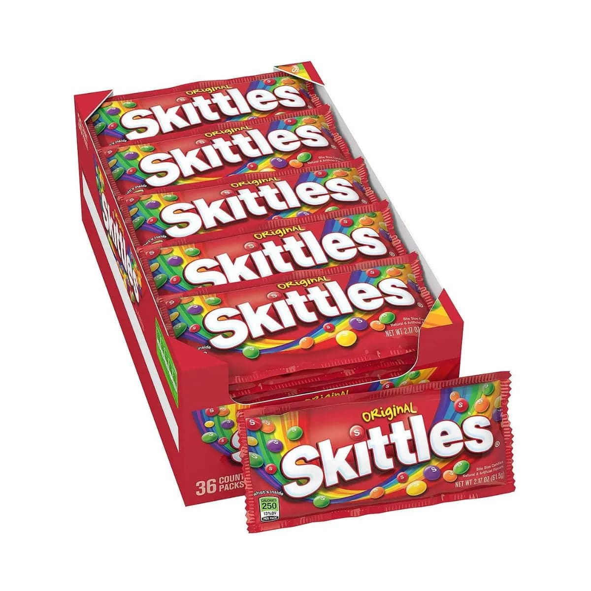 Skittles Original Bulk 61g Bags (Case of 36) Candy Skittles