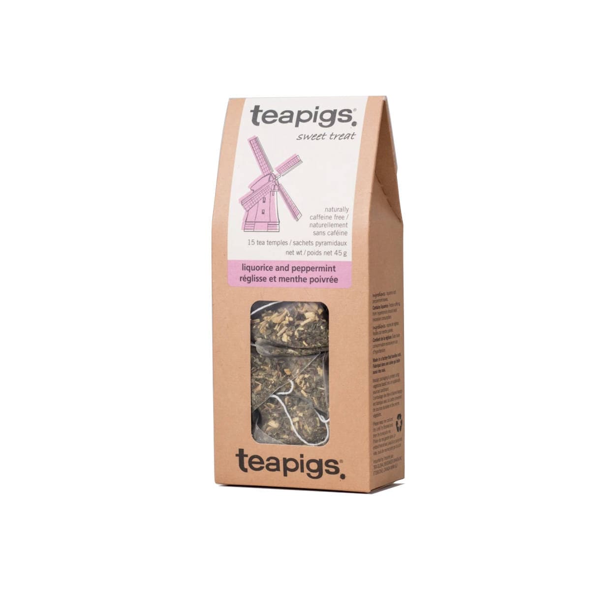TeaPigs Liquorice & Peppermint Loose Leaf Tea Sachets (Box of 15) Loose Leaf Sachets TeaPigs