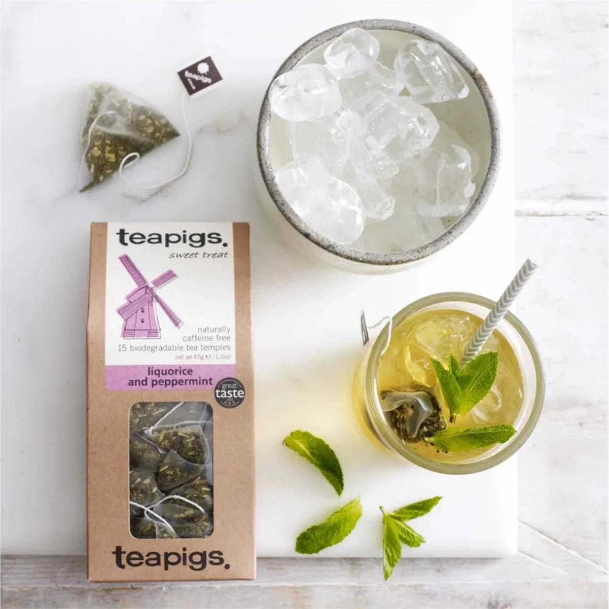 TeaPigs Liquorice & Peppermint Loose Leaf Tea Sachets (Box of 15) Loose Leaf Sachets TeaPigs