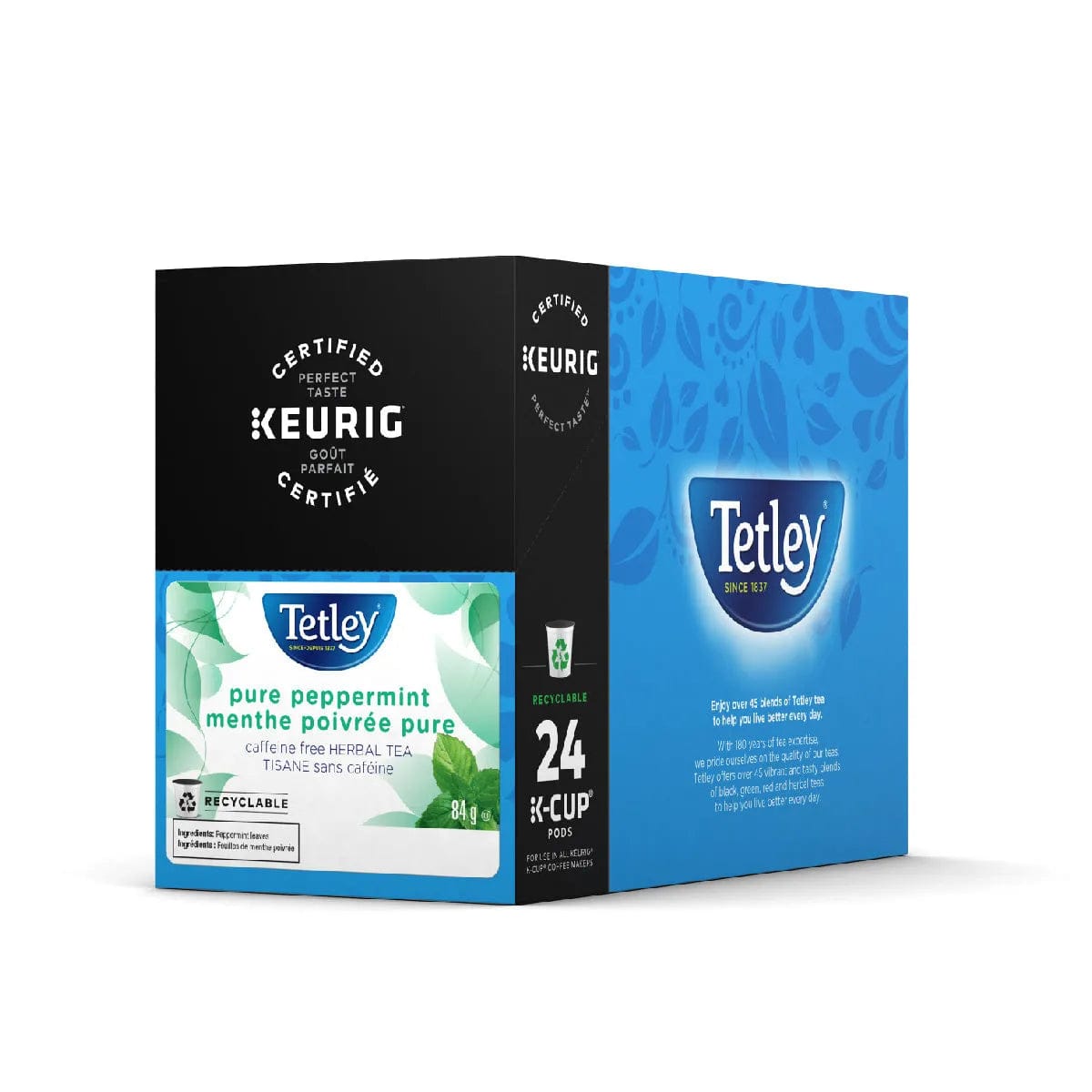 Tetley Pure Peppermint Tea K-Cup® Recyclable Pods (Box of 24) K-Cups Tetley