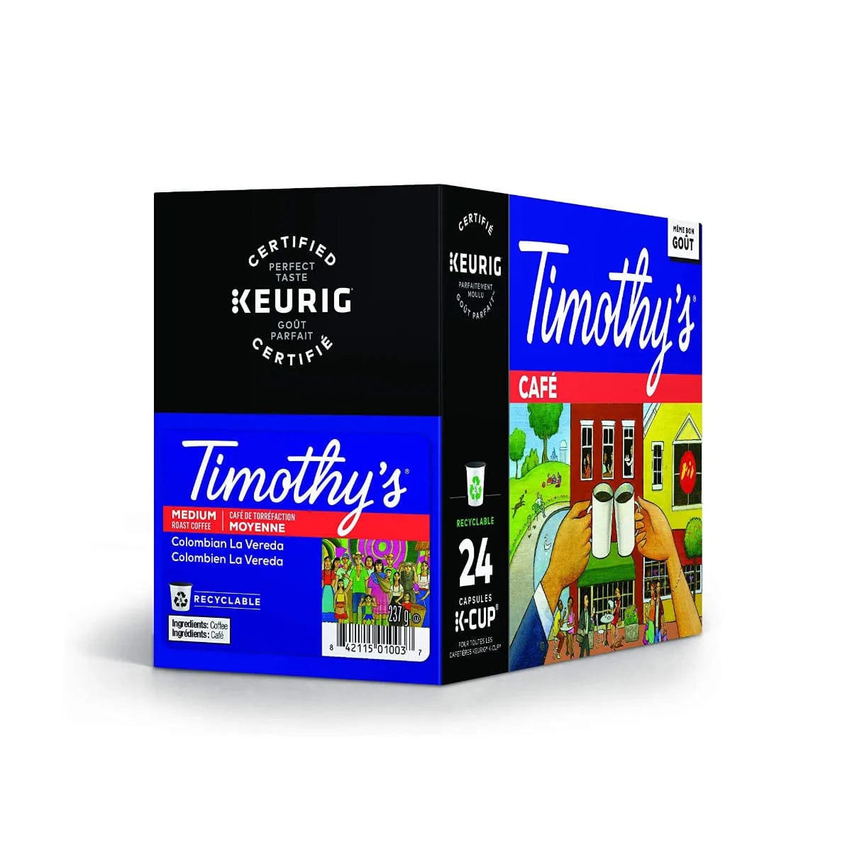 Timothy's Colombian La Vereda K-Cup® Recyclable Pods (Box of 24) K-Cups Timothy's