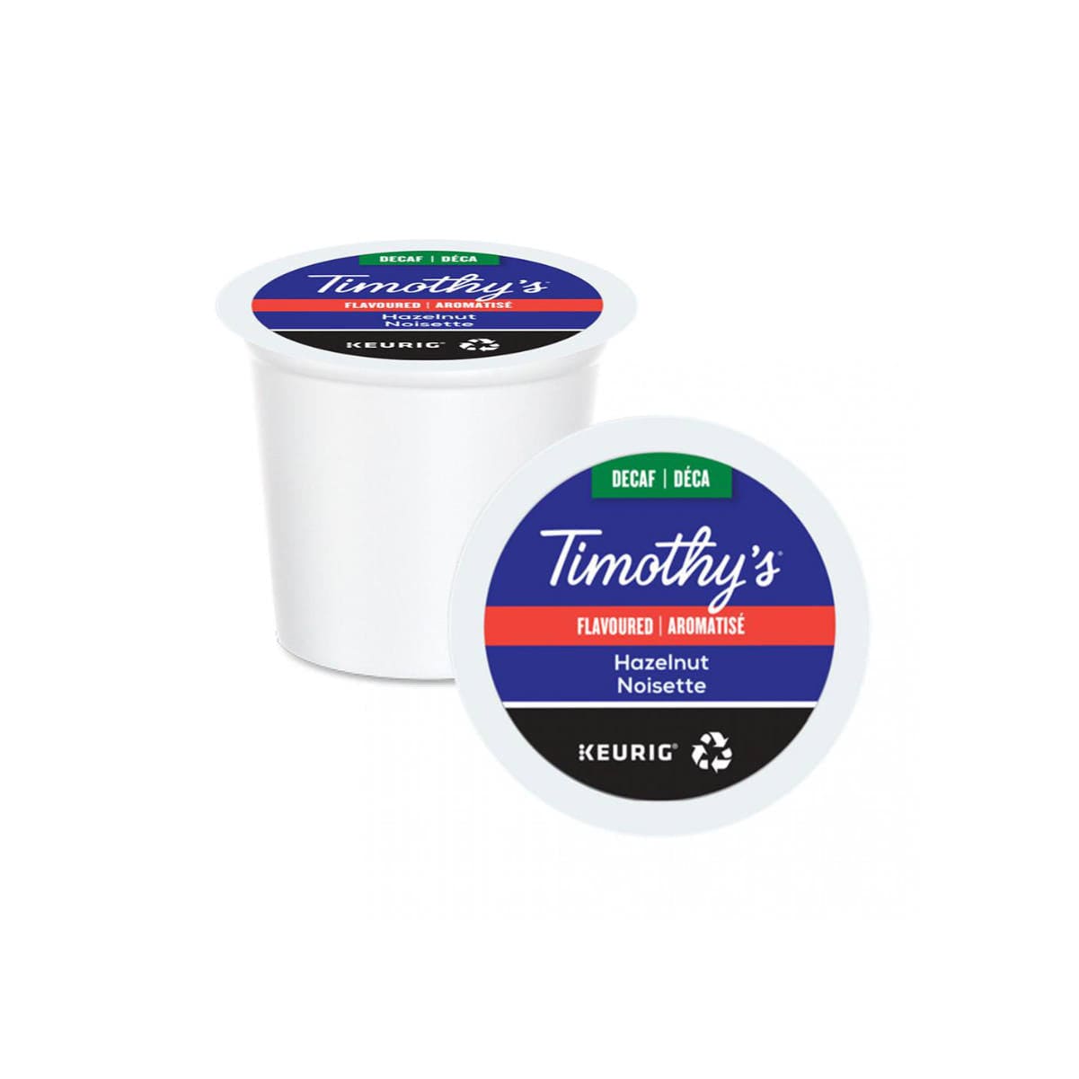 Timothy's Decaffeinated Hazelnut K-Cup® Recyclable Pods (Box of 24) K-Cups Timothy's