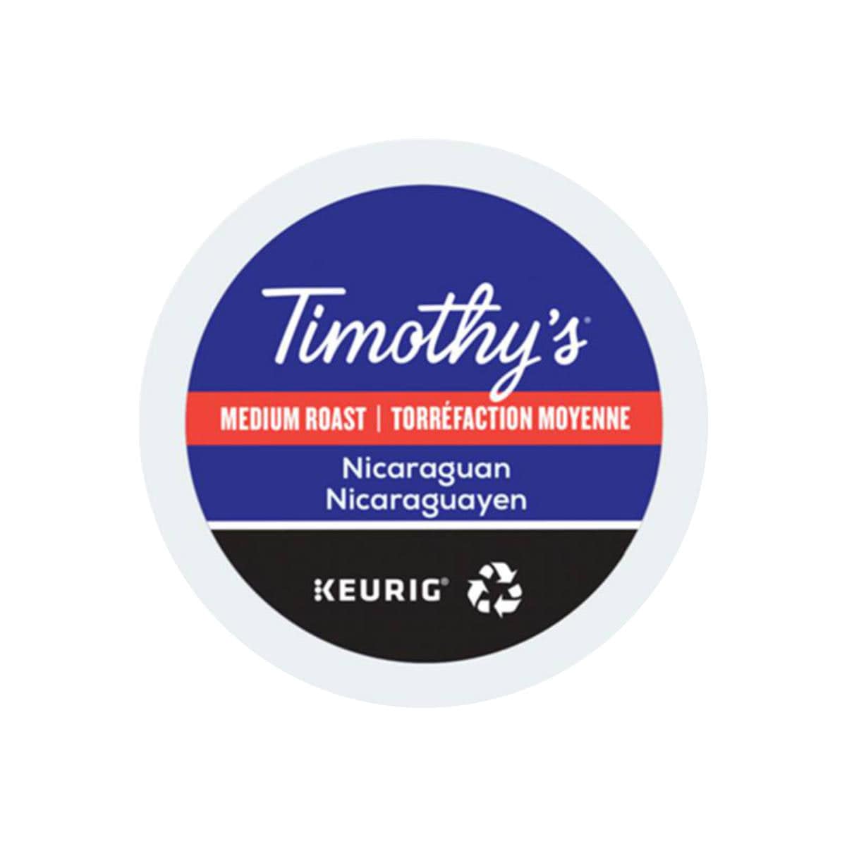 Timothy's Nicaraguan K-Cup® Recyclable Pods (Case of 96) K-Cups Timothy's