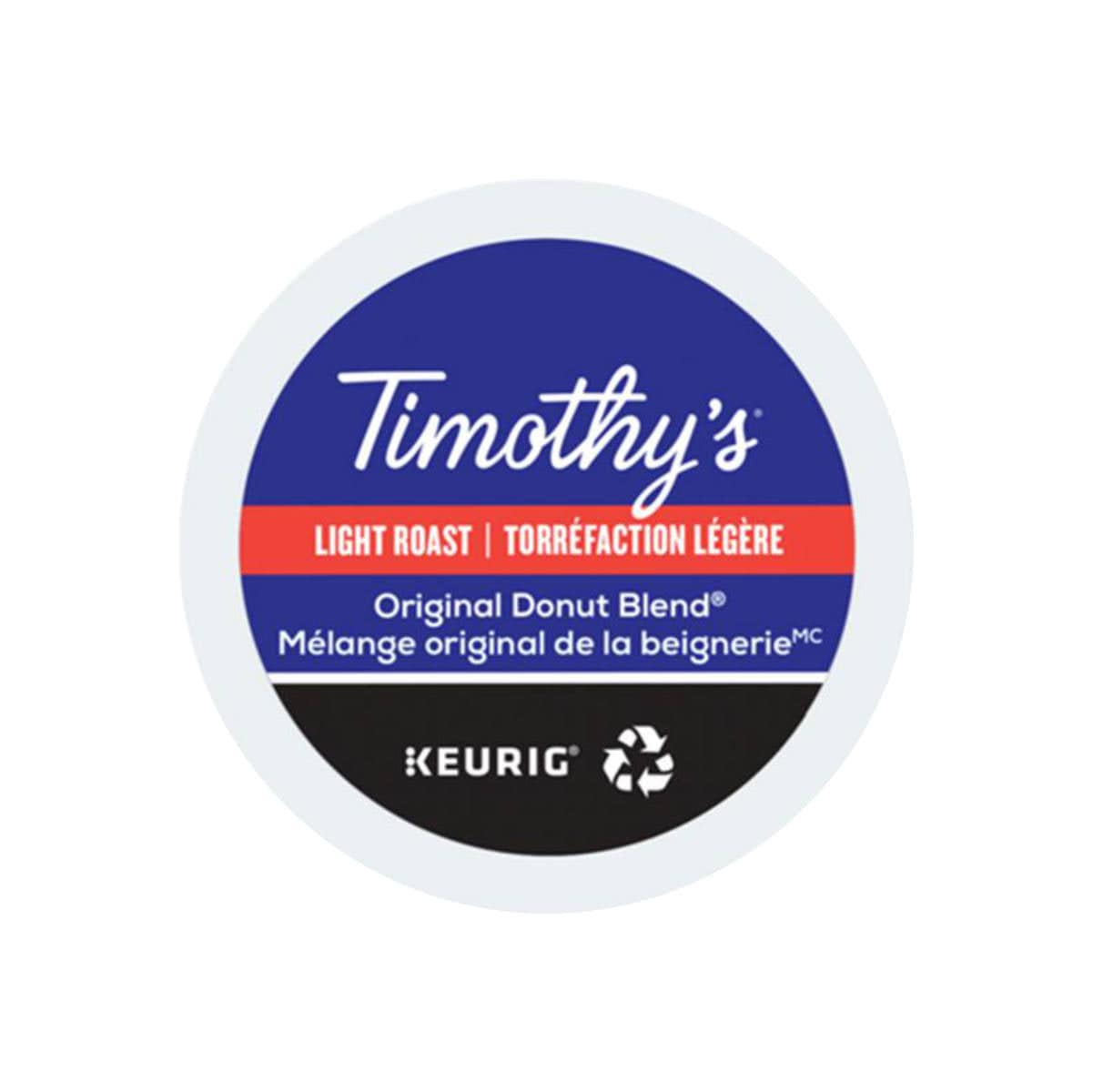 Timothy's Original Donut Blend K-Cup® Recyclable Pods (Case of 96) K-Cups Timothy's