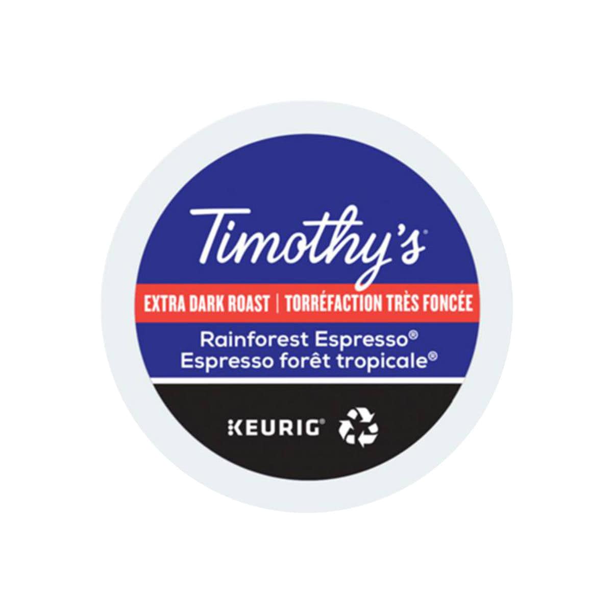Timothy's Rainforest Espresso K-Cup® Recyclable Pods (Box of 24) K-Cups Timothy's
