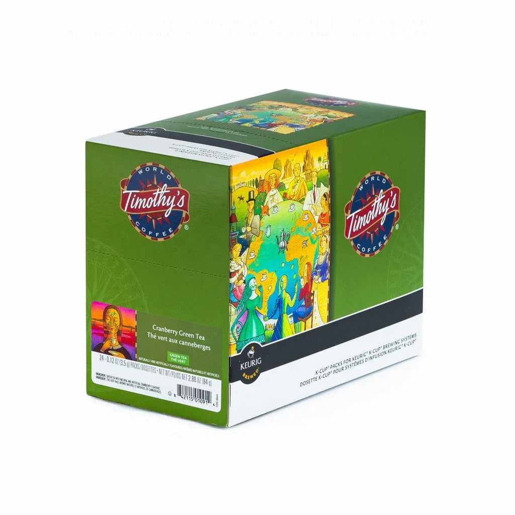 Timothy's Cranberry Green Tea (Box of 24 KCup® Recyclable Pods