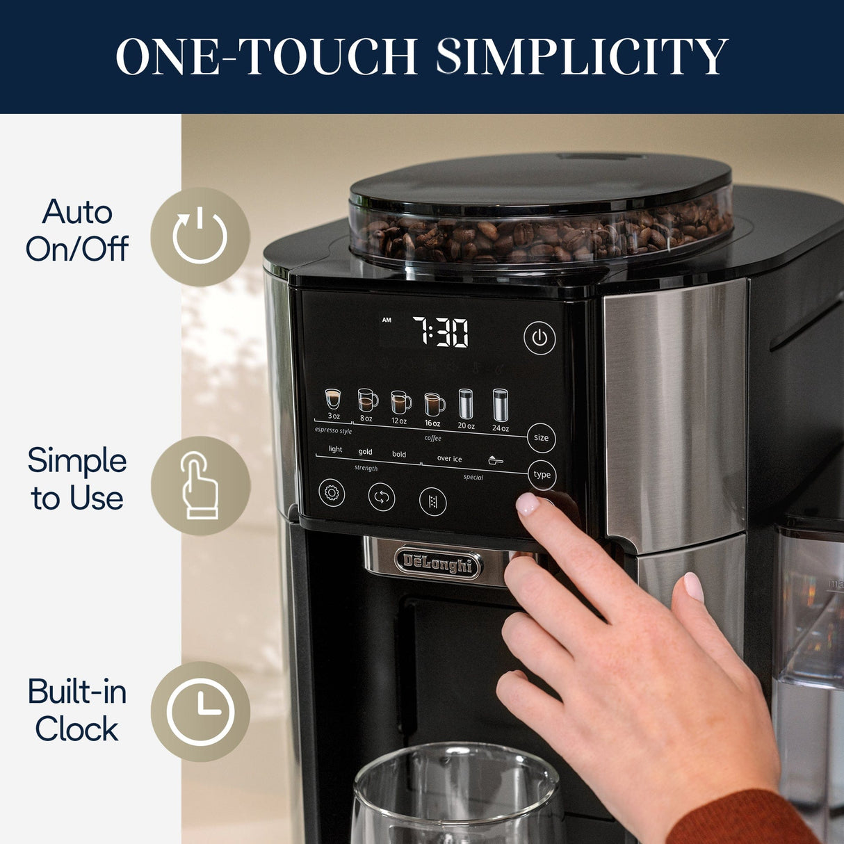 De'Longhi TrueBrew Fully Automatic Drip Coffee Machine CAM51025MB (Stainless Steel) Super Automatic Espresso Machine DeLonghi