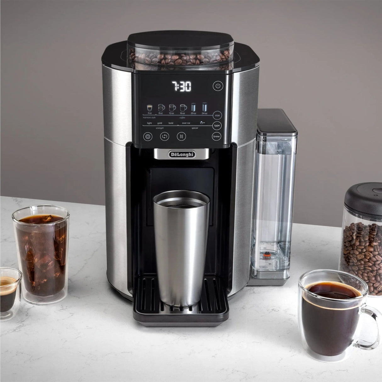 De'Longhi TrueBrew Fully Automatic Drip Coffee Machine CAM51025MB (Stainless Steel) Super Automatic Espresso Machine DeLonghi