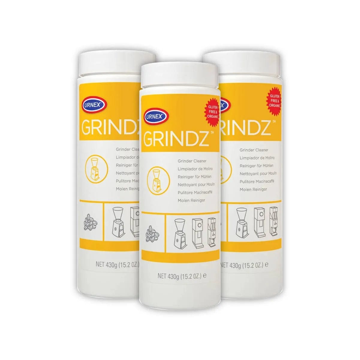 Urnex Grindz Coffee Grinder Cleaning Tablets Bulk 3 Pack (1.3kg / 45.6oz) Accessory Urnex