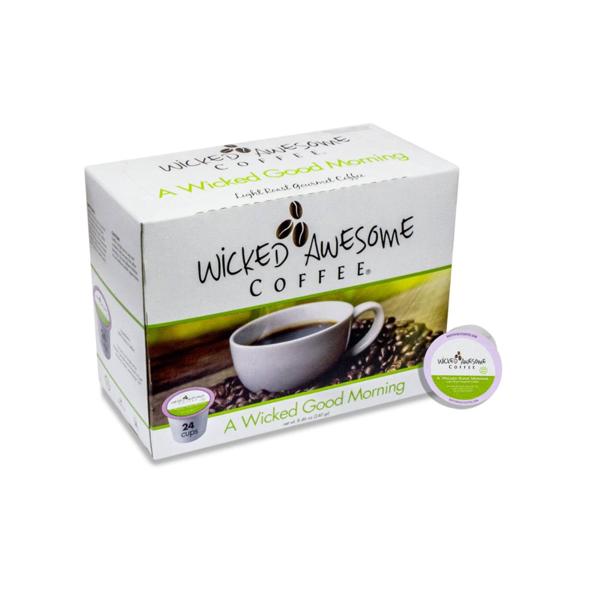 Wicked Awesome's Good Morning Single-Serve Coffee Pods (Box of 24) K-Cups Wicked Awesome