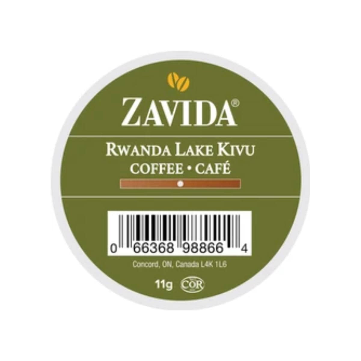 Zavida Rwanda Lake Kivu Single-Serve Coffee Pods (Box of 24) K-Cups Zavida