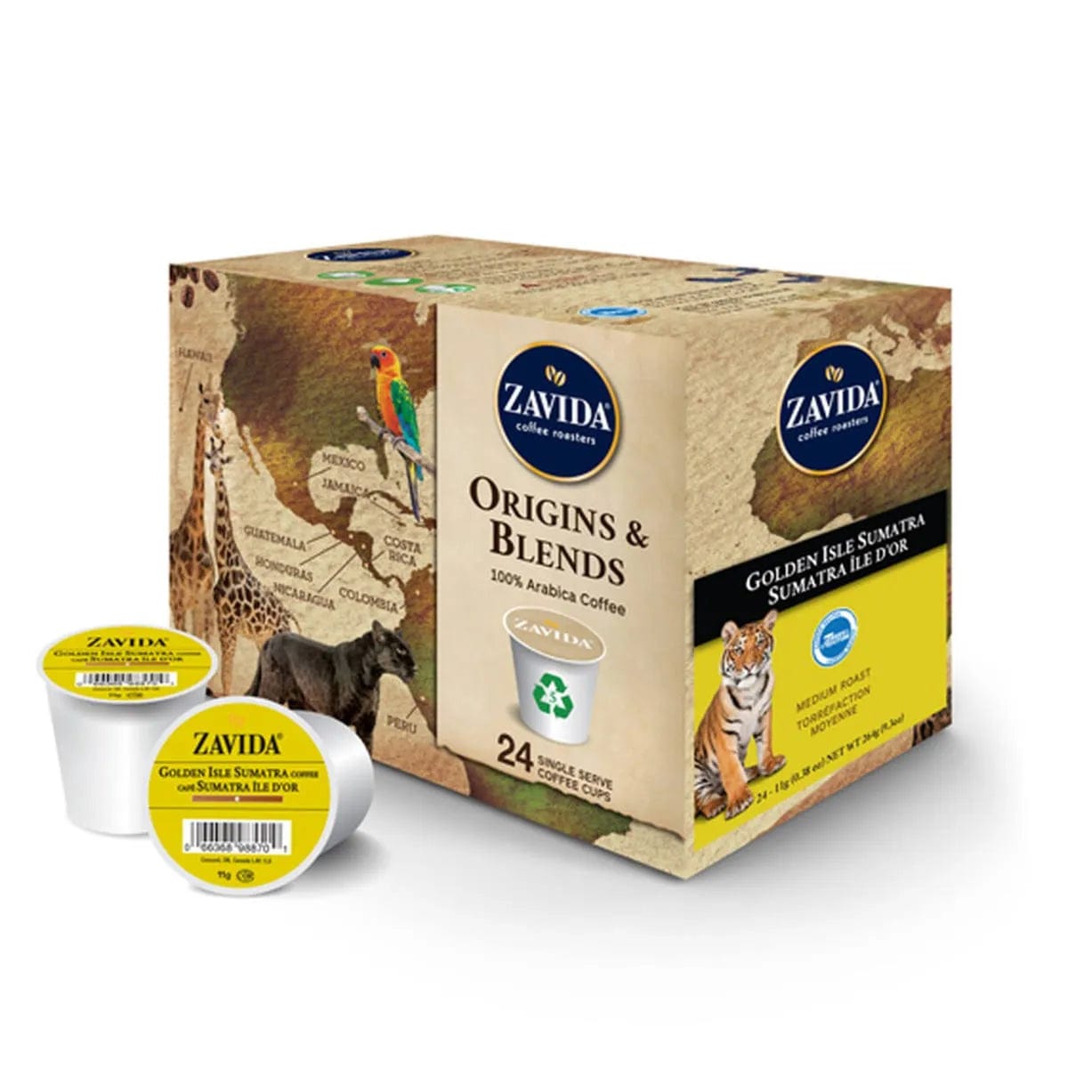 Zavida Golden Isle Sumatra Single-Serve Coffee Pods (Case of 96) K-Cups Zavida