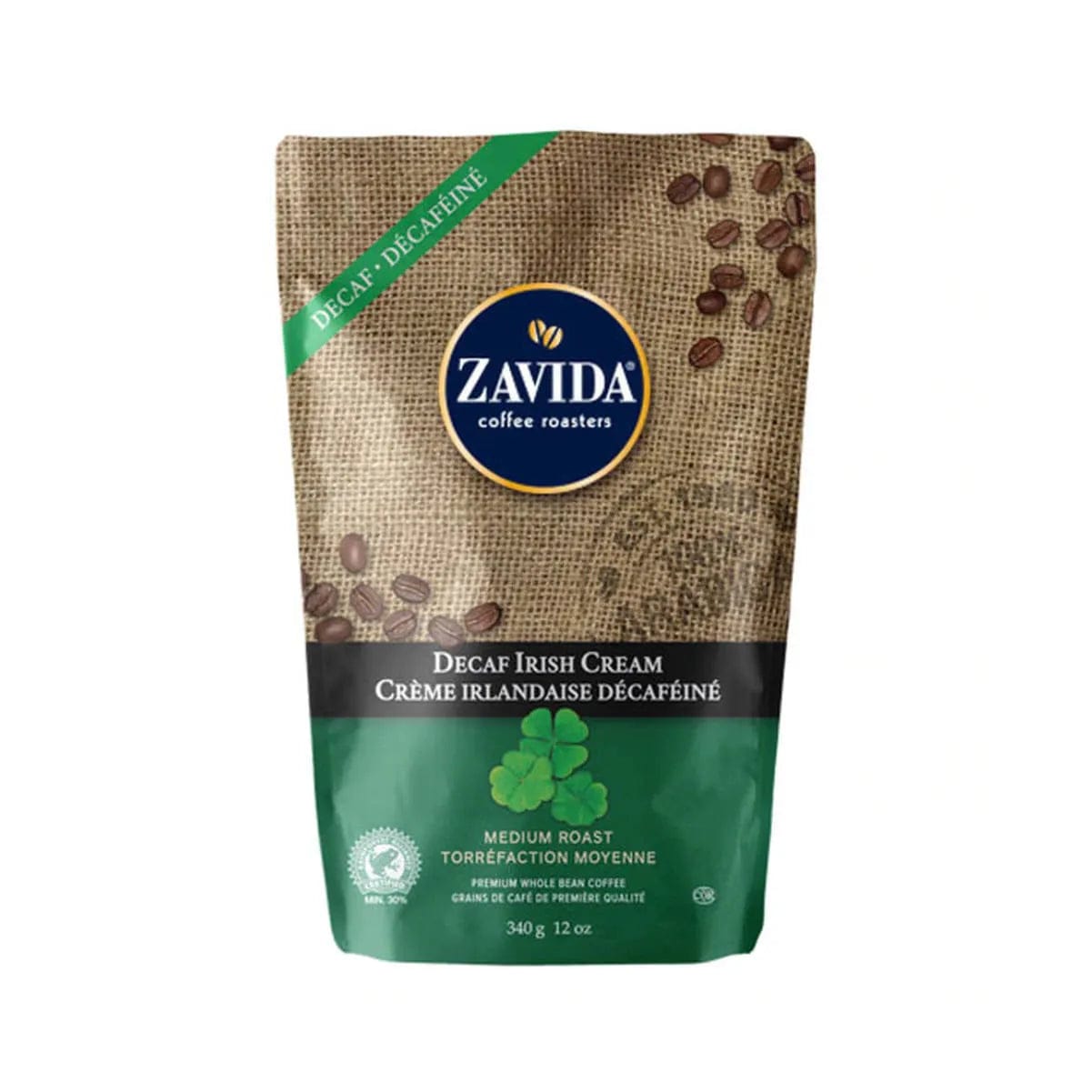Zavida Decaf Irish Creme Whole Bean Coffee (12 oz.) Whole Bean Coffee Zavida