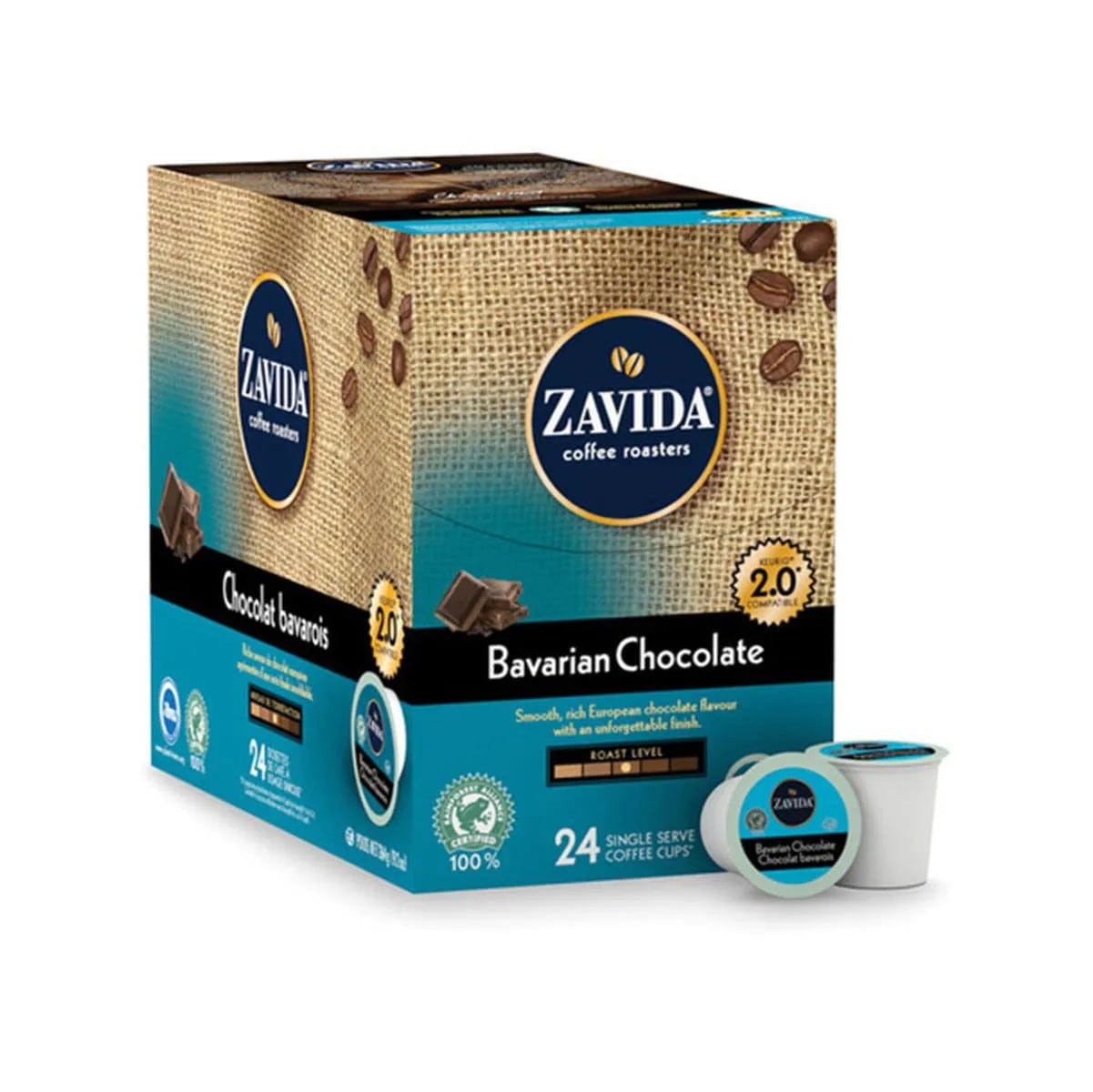 Zavida Bavarian Chocolate Single-Serve Coffee Pods (Case of 96) K-Cups Zavida