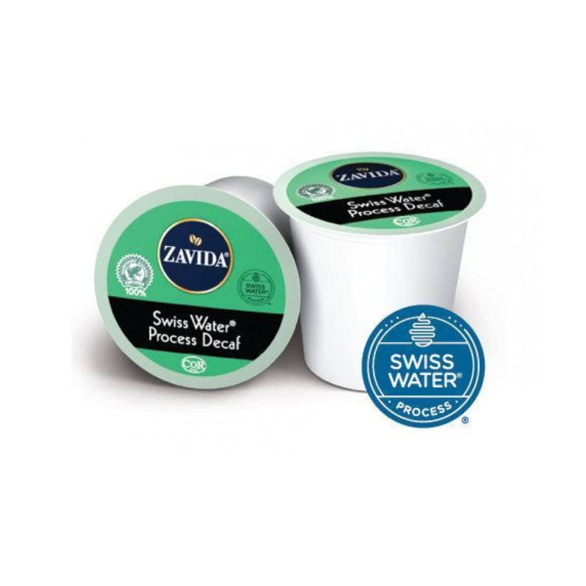 Zavida Swiss Water Decaf Single-Serve Coffee Pods (Box of 24) K-Cups Zavida