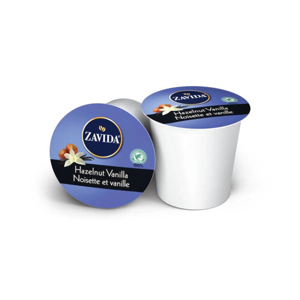 Zavida Hazelnut Vanilla Single-Serve Coffee Pods (Box of 24) K-Cups Zavida