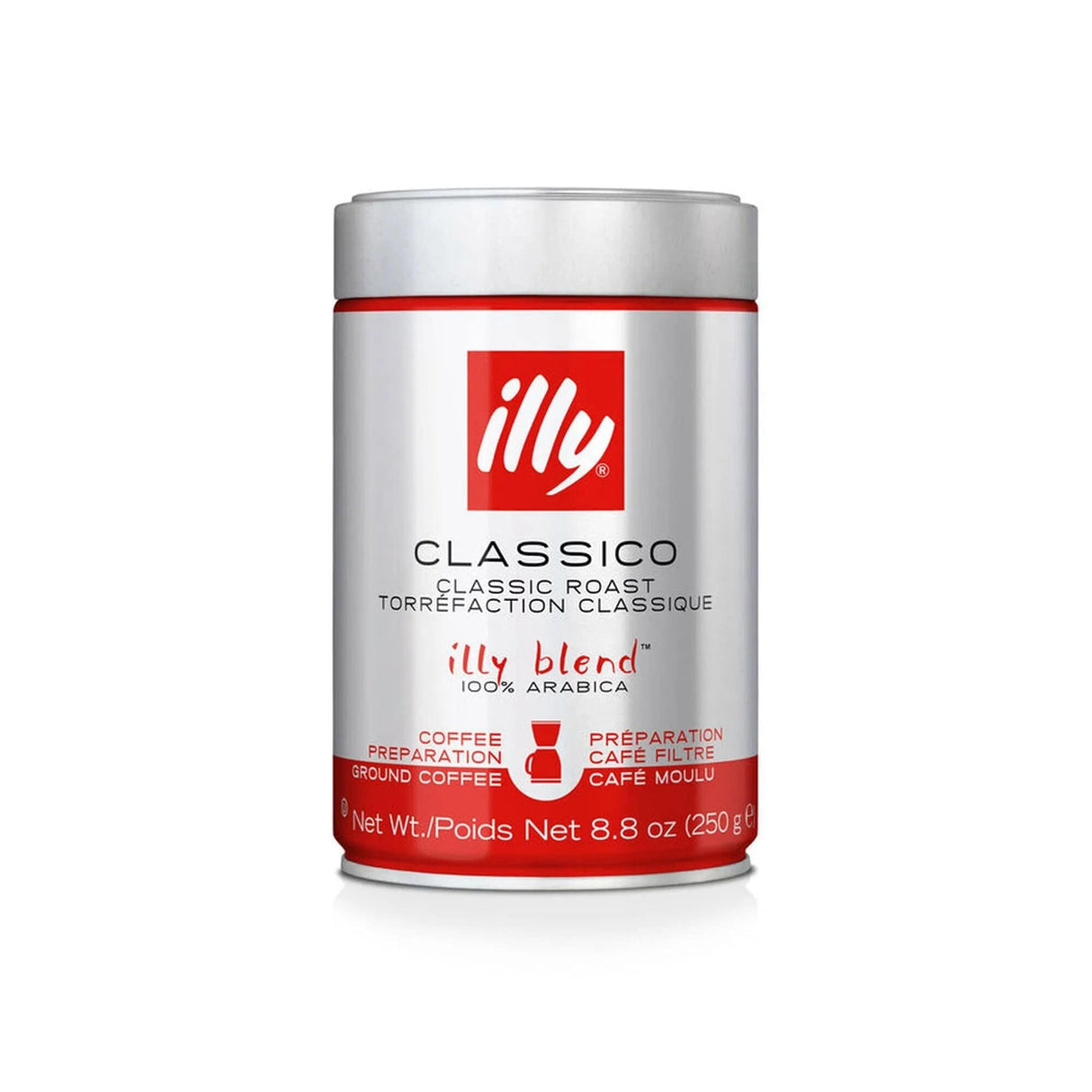 Illy Classico Medium Filtro Coffee Grounds (Case of 3) Ground Coffee Illy