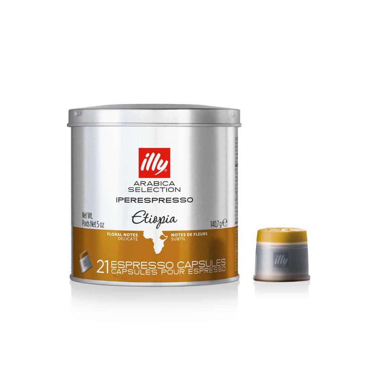 Illy Iperespresso Ethiopia Arabica Selection Espresso Capsules (21 Ct. Tin) Illy Iperespresso Capsules Illy