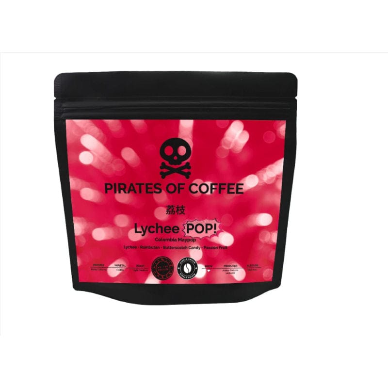 Pirates of Coffee LYCHEE POP: Colombia Honey Whole Bean Coffee Pirates Of Coffee