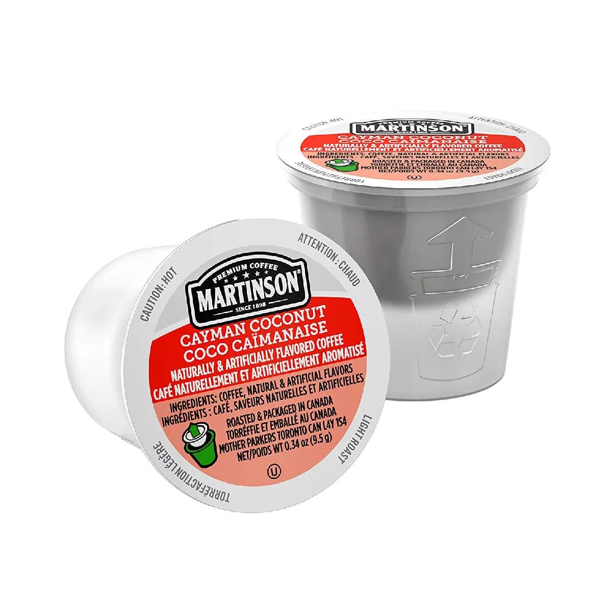 Martinson Coffee Cayman Coconut Single Serve Pods (Box of 24) K-Cups Martinson