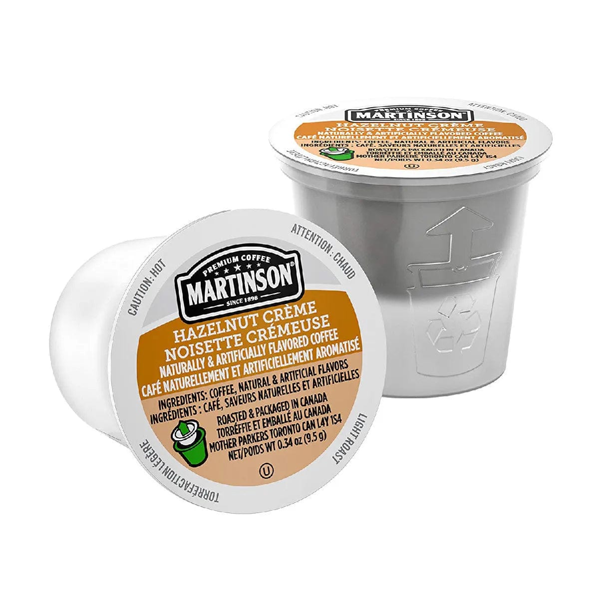 Martinson Coffee Hazelnut Créme Single Serve Pods (Box of 24) K-Cups Martinson