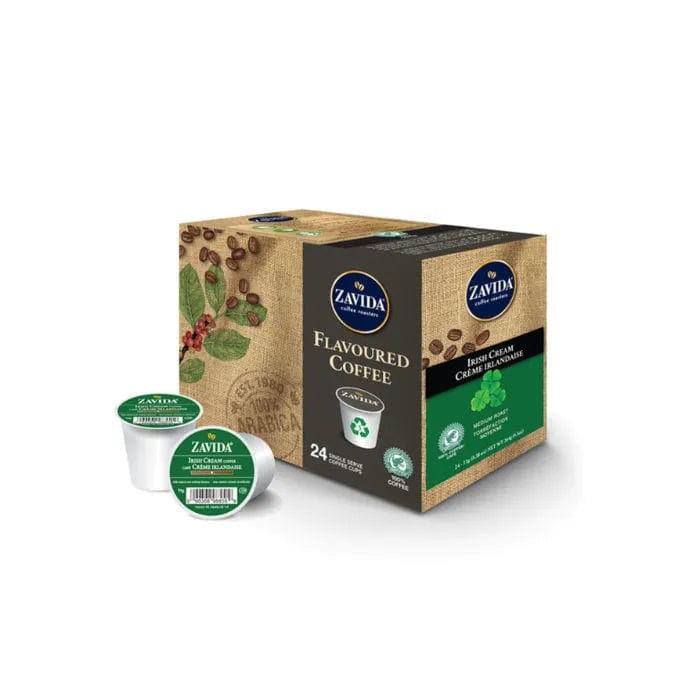 Zavida Irish Cream Single-Serve Coffee Pods (Box of 24) K-Cups Zavida