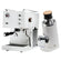 Quick Mill Pop-up Espresso Machine (White) & DF54 Grinder (White) Bundle