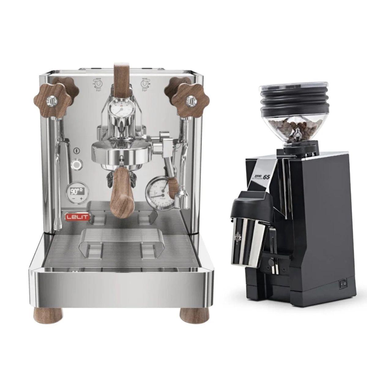 Lelit Bianca 3 Espresso Machine (Stainless Steel) and Eureka Mignon Zero 65 All Purpose Grinder (Black) Bundle Espresso Machine (Prosumer) Lelit