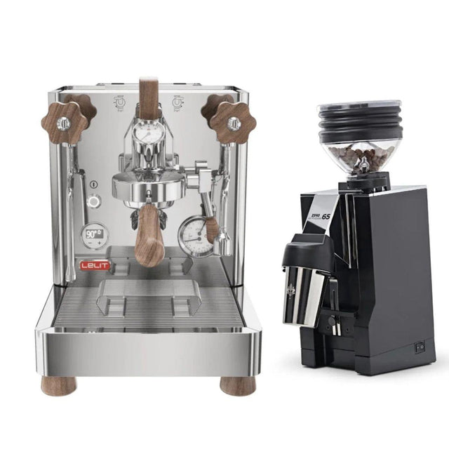 Lelit Bianca 3 Espresso Machine (Stainless Steel) and Eureka Mignon Zero 65 All Purpose Grinder (Black) Bundle Espresso Machine (Prosumer) Lelit