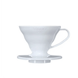 Hario V60 Plastic Coffee Dripper (Size 01, White) Pour Over Equipment Hario