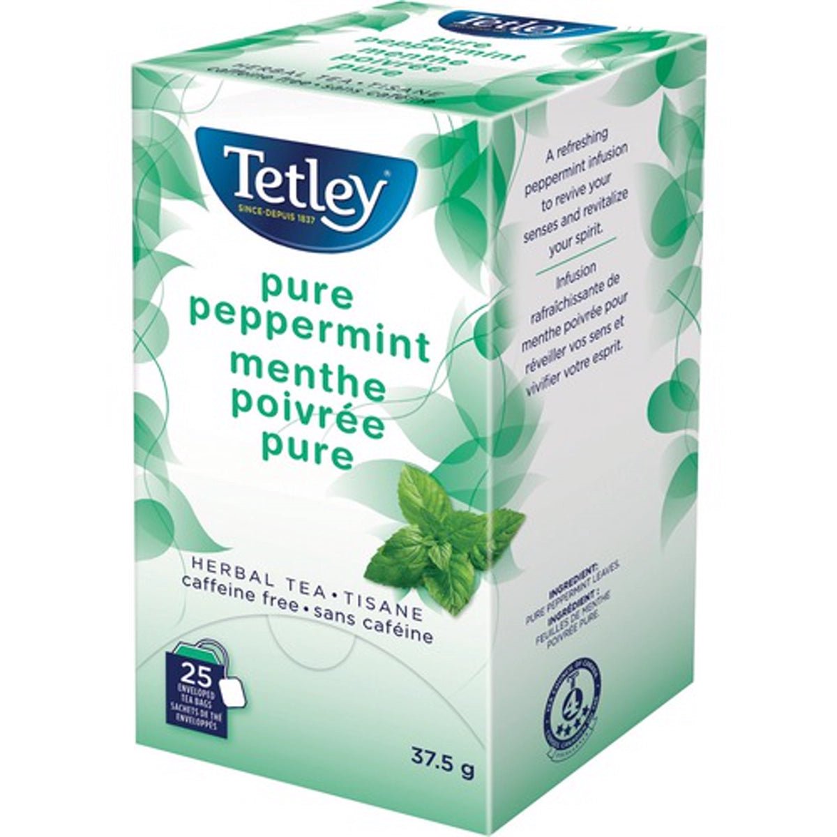 Tetley Pure Peppermint Herbal Tea Bags (Box of 25) Tea Bags Tetley