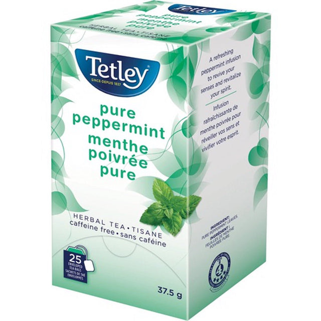 Tetley Pure Peppermint Herbal Tea Bags (Box of 25) Tea Bags Tetley