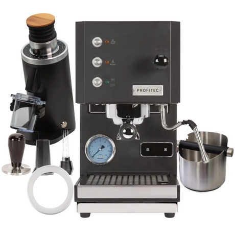 Profitec GO & DF54 (Black) Ready to Go Espresso Bundle Complete Barista Kit