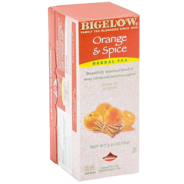 Bigelow Orange and Spice Herbal Tea Bags Tea Bags Bigelow