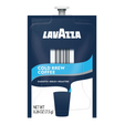 Lavazza Cold Brew Flavia Freshpacks (Case of 80) feature a blue design, a cup graphic, and the text “Smooth • Bold • Roasted.” Each single-serve pouch is perfect for making iced coffee in your Flavia Brewer and has a net weight of 0.26 oz (7.5 g).