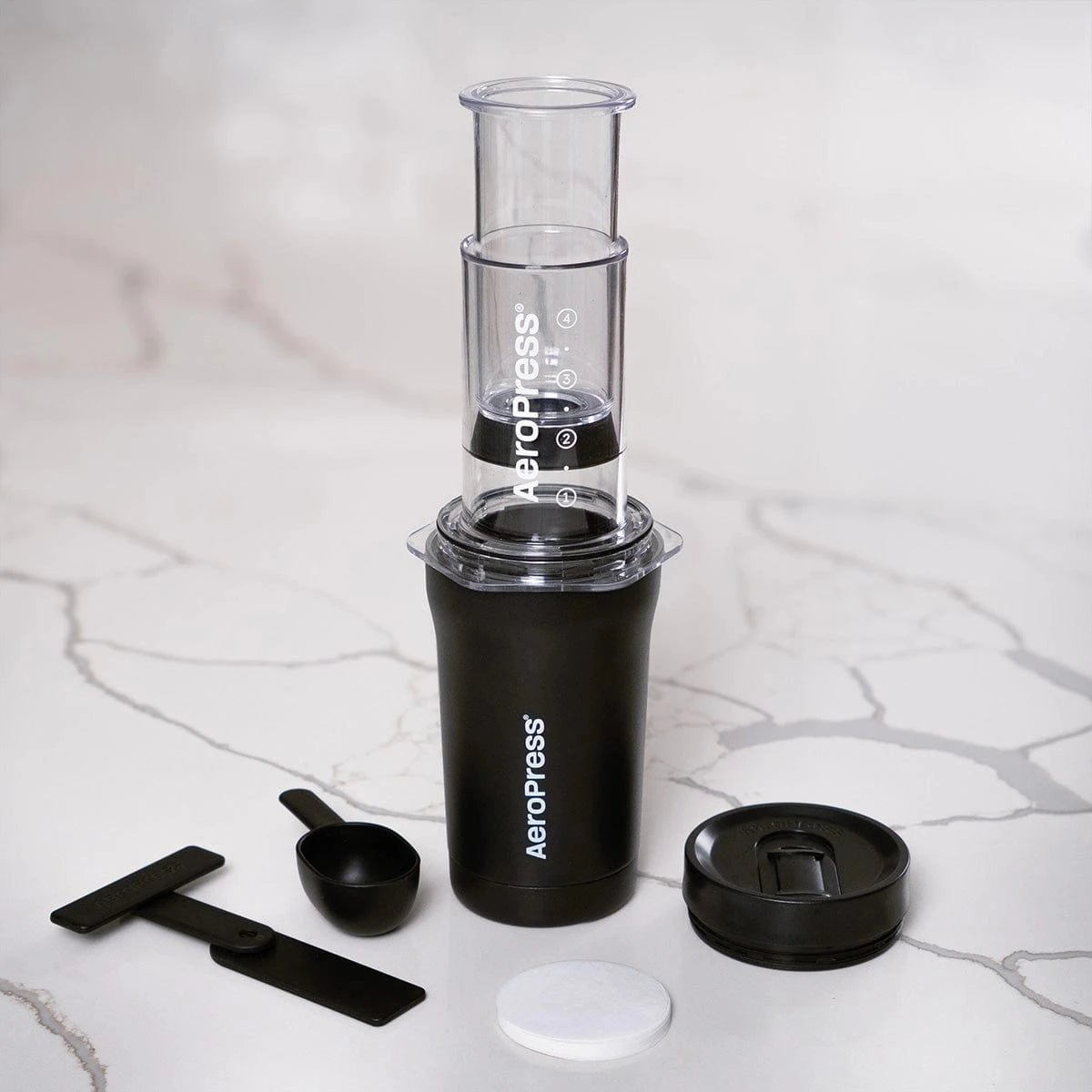 AeroPress Go Plus Travel System (Black) Pour Over Equipment AeroPress