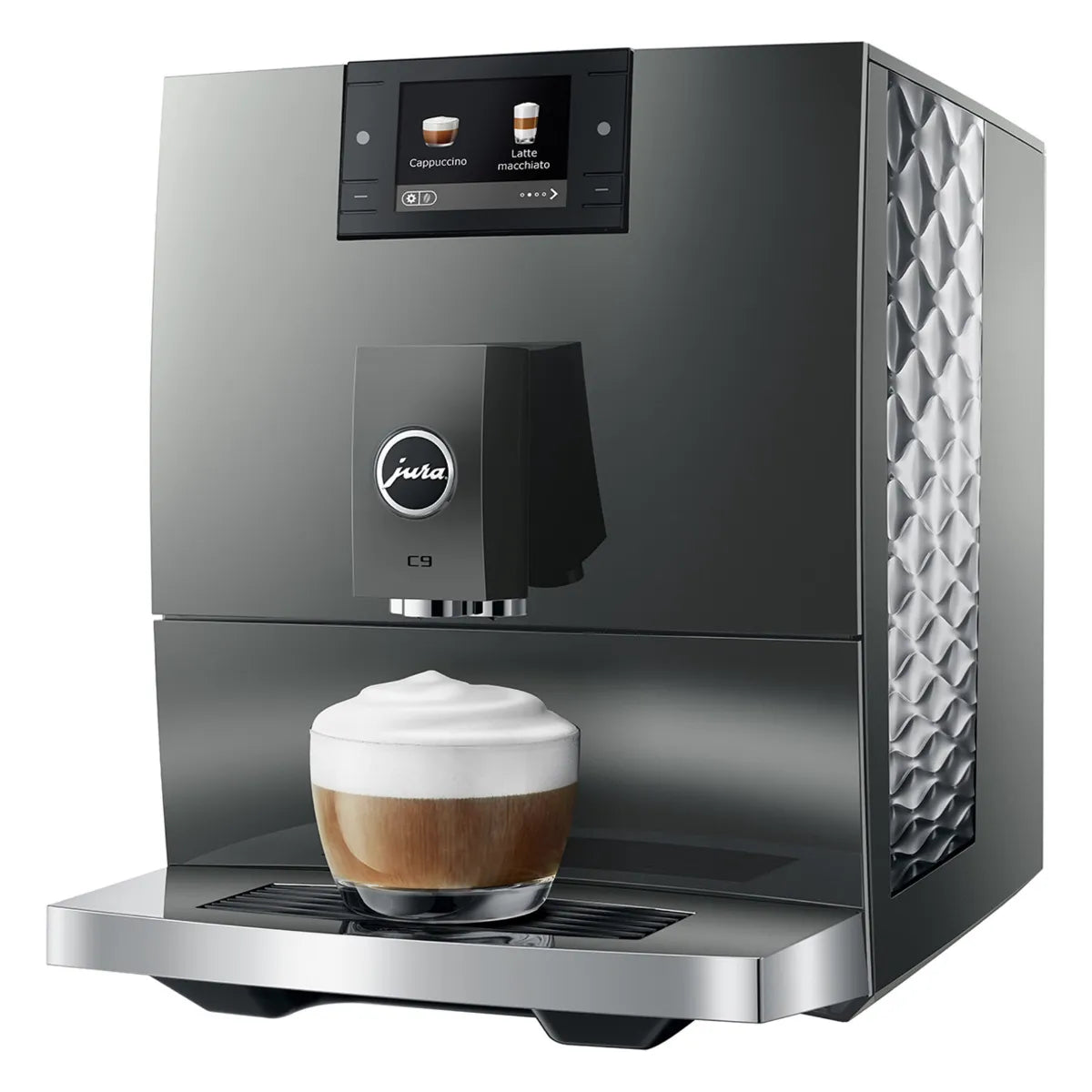 Jura C9 Automatic Coffee Machine 15751 (Piano Inox) Super Automatic Espresso Machine Jura