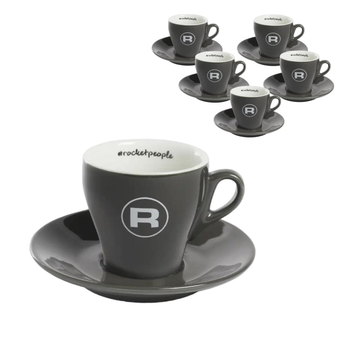 Rocket Espresso Cups Hashtag Series - Set of 6 RA99907205 (Grey) - Thumbnail 2
