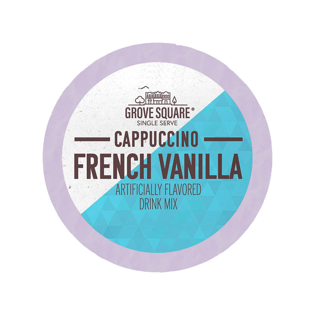 Grove Square French Vanilla Cappuccino Mix Single Serve Coffee Pods (Case of 96)