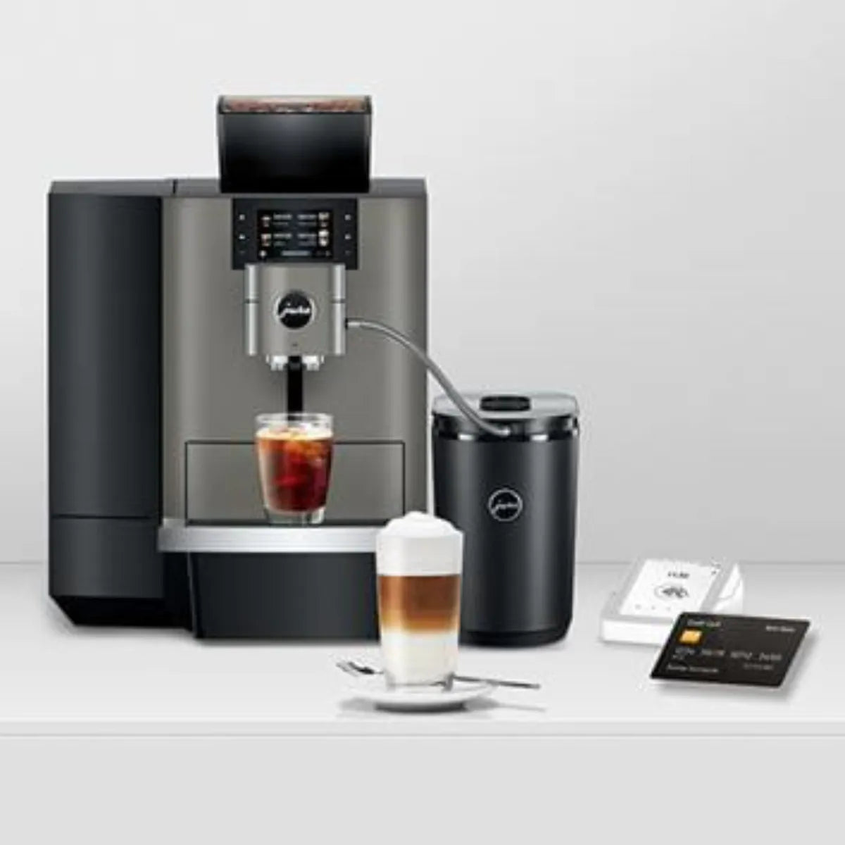 Jura X10 Professional Automatic Coffee Machine 15783 (Dark Inox) Super Automatic Espresso Machine (Commercial) Jura