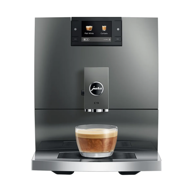 Jura C9 Automatic Coffee Machine 15751 (Piano Inox) Super Automatic Espresso Machine Jura