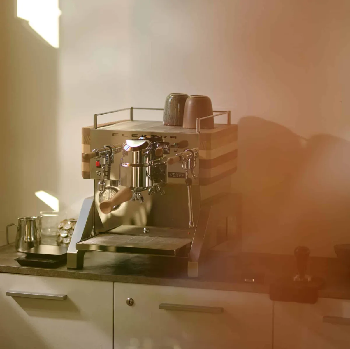 Elektra Verve Semi-Auto Dual Boiler Espresso Machine (Oak and Stainless Steel) Espresso Machine (Prosumer) Elektra