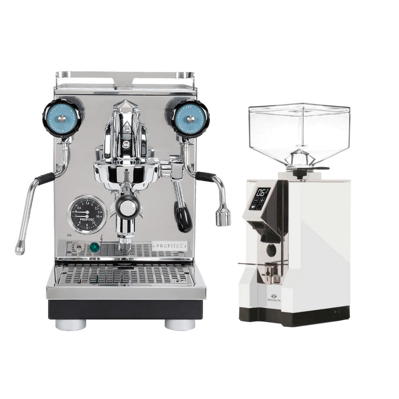 Profitec Pro 400 Espresso Machine & Eureka Mignon Specialita Grinder (White) Bundle
