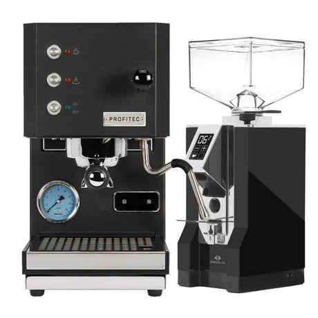 Profitec Go (Black) Espresso Machine & Eureka Mignon Specialita Grinder (Black) Bundle Espresso Machine (Prosumer) Profitec