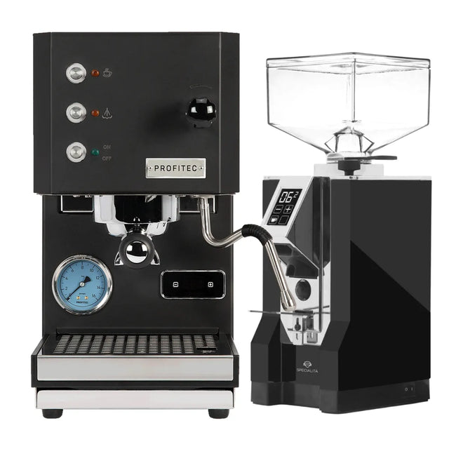 Profitec Go (Black) Espresso Machine & Eureka Mignon Specialita Grinder (Black) Bundle Espresso Machine (Prosumer) Profitec