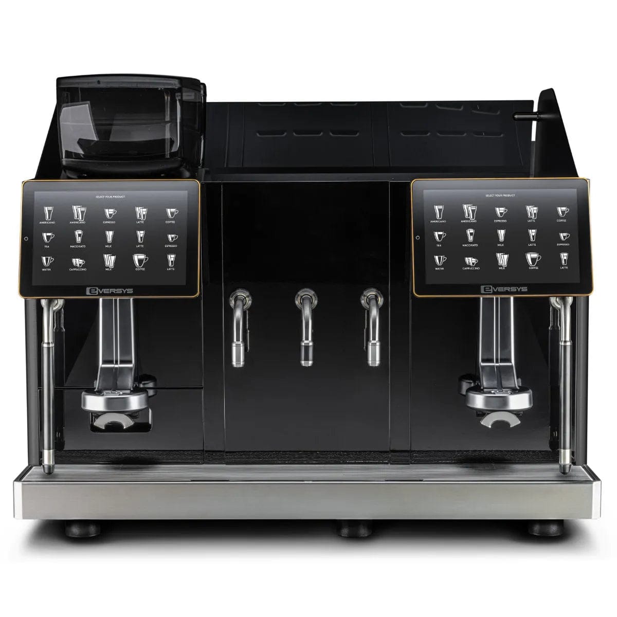 Eversys Enigma 2 Group Head Milk System Wide Super Traditional Espresso Machine E'4ms x-wide/ST (Charcoal) Espresso Machine (Commercial) Eversys