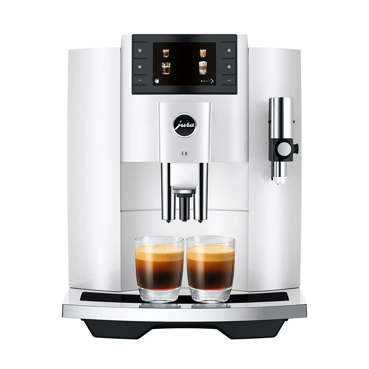 Jura E8 Piano White Automatic Coffee Machine 15683 (Latest Verison) Super Automatic Espresso Machine Jura